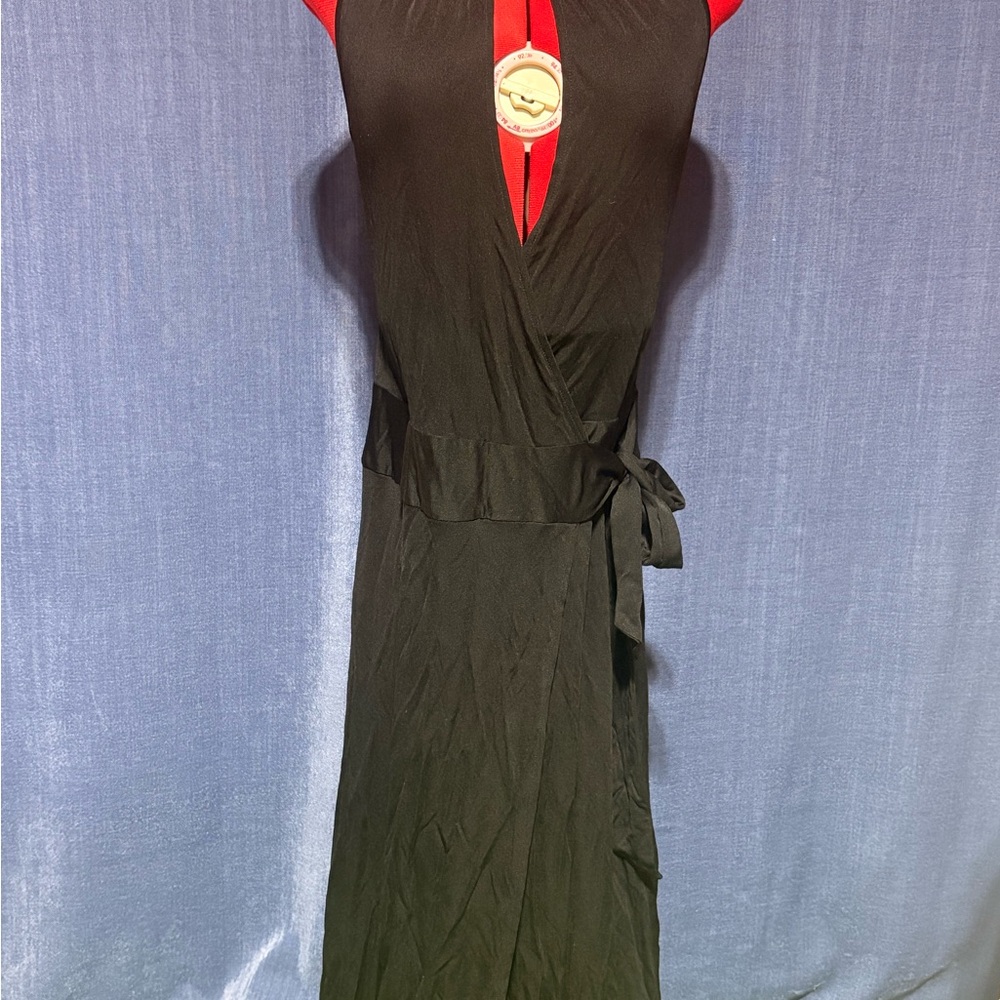 Bebe black Maxi Dress Plunge Neckline Sleeveless